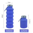 thumbnail image 1 of Taza plegable portátil de silicona de grado alimenticio, 500 ml, tetera deportiva creativa, taza de agua de descompresión telescópica para exteriores, 1 of 5
