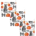 thumbnail image 6 of Coolnut 5 PCS Halloween Black Cat Bowknot Baby Muslin Washcloths, Pumpkin Whatercolor Face Towel Burp Cloths Ultrasoft Absorbent Cotton Bath Wipes Towels for Newborn Boys Girls, 6 of 6