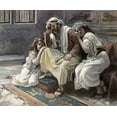 thumbnail image 2 of Tissot, James 17x15 Gold Ornate Wood Framed with Double Matting Museum Art Print Titled - David Mourns His Son Ammon, 2 of 4