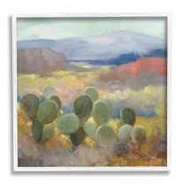 Stupell Industries Prickly Pear Cactus Plant Soft Desert Canyon Landscape, 12 x 12,Design by Julia Purinton