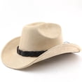 thumbnail image 2 of Western Style Outdoor Cowboy Hat Curved Brim For Travel Riding Adventure And Casual Everyday Wear, 2 of 3