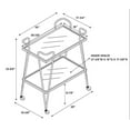 thumbnail image 7 of Linon 2-Tier Mobile Metal & Glass Bar Cart, 32.5" H, Chrome, 7 of 7