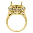 thumbnail image 2 of 14k Yellow Gold Diamond Halo Natural Mystic Topaz Ring Large Oval 18x13mm, size 5.5, 2 of 4