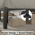 thumbnail image 5 of E-motie King Size Metal Platform Bed Frame with Headboard, Heavy Duty Metal Slat Mattress Foundation, Easy Assembly, No Box Spring Needed, Black, 5 of 8