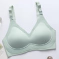 thumbnail image 6 of khonts,Women's Soft Nursing Breastfeeding Bras Breathable Spaghetti Straps Bra Seamless Push up Lift Bralettes Green M, 6 of 6