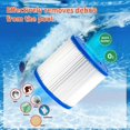 thumbnail image 3 of 79*89mm,2 Pack Swimming Pool FilterPool Cleaner Filter Element,Pool Filter Pump Filter Element,Washable and Replaceable, 3 of 5