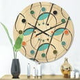 thumbnail image 2 of Designart 'Geometrical Abstract Retro Minimal Pattern I' Mid-Century Modern Wood Wall Clock, 2 of 5