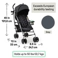 thumbnail image 6 of Ingenuity 3Dlite Convenience Stroller, Gray - Age 6 Months Up to 50 Lbs., 6 of 11