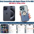 thumbnail image 2 of Funda magnética con purpurina para iPhone 14 Pro Max, compatible con MagSafe, protección total, delgada, a prueba de golpes y arañazos, con protector de lente de cámara y red antipolvo para mujer, 2 of 8