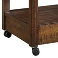 thumbnail image 2 of 2 Drawers and 1 Open Compartment Wooden Printer Stand with Casters Brown, 2 of 6