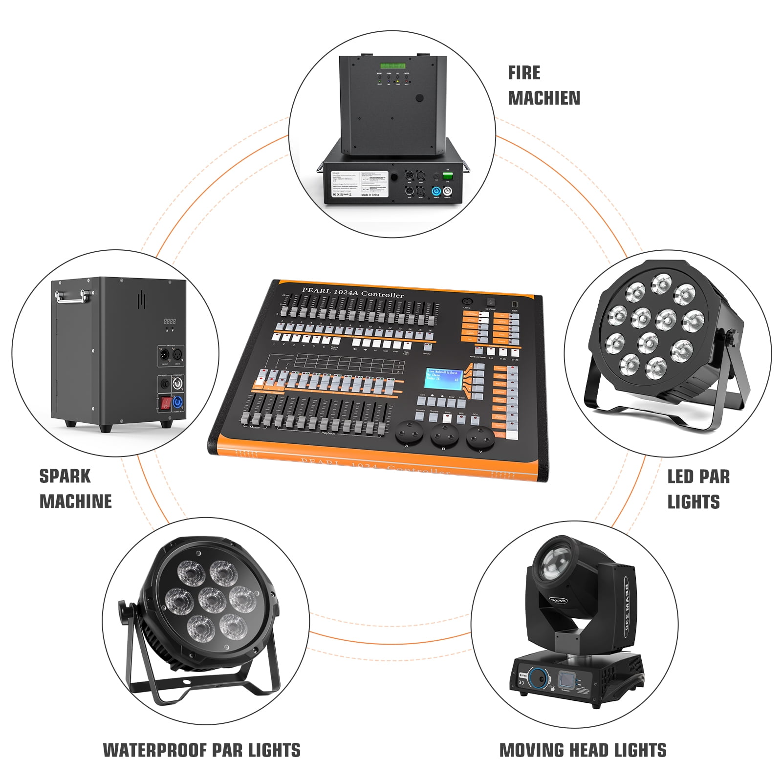 DMX 1024 Controller for DJ Lights DMX Console Stage Light
