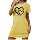 thumbnail image 2 of Camisón corto de talla grande para mujer, camisón de manga corta con estampado de pecho a la moda, camisón para mujer, 2 of 7