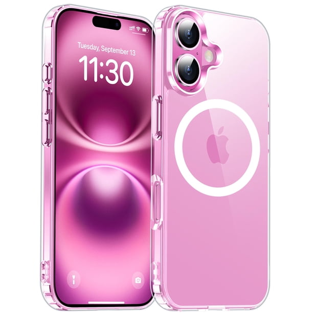 Funda magnética Temdan para iPhone 16, transparente, con Magsafe