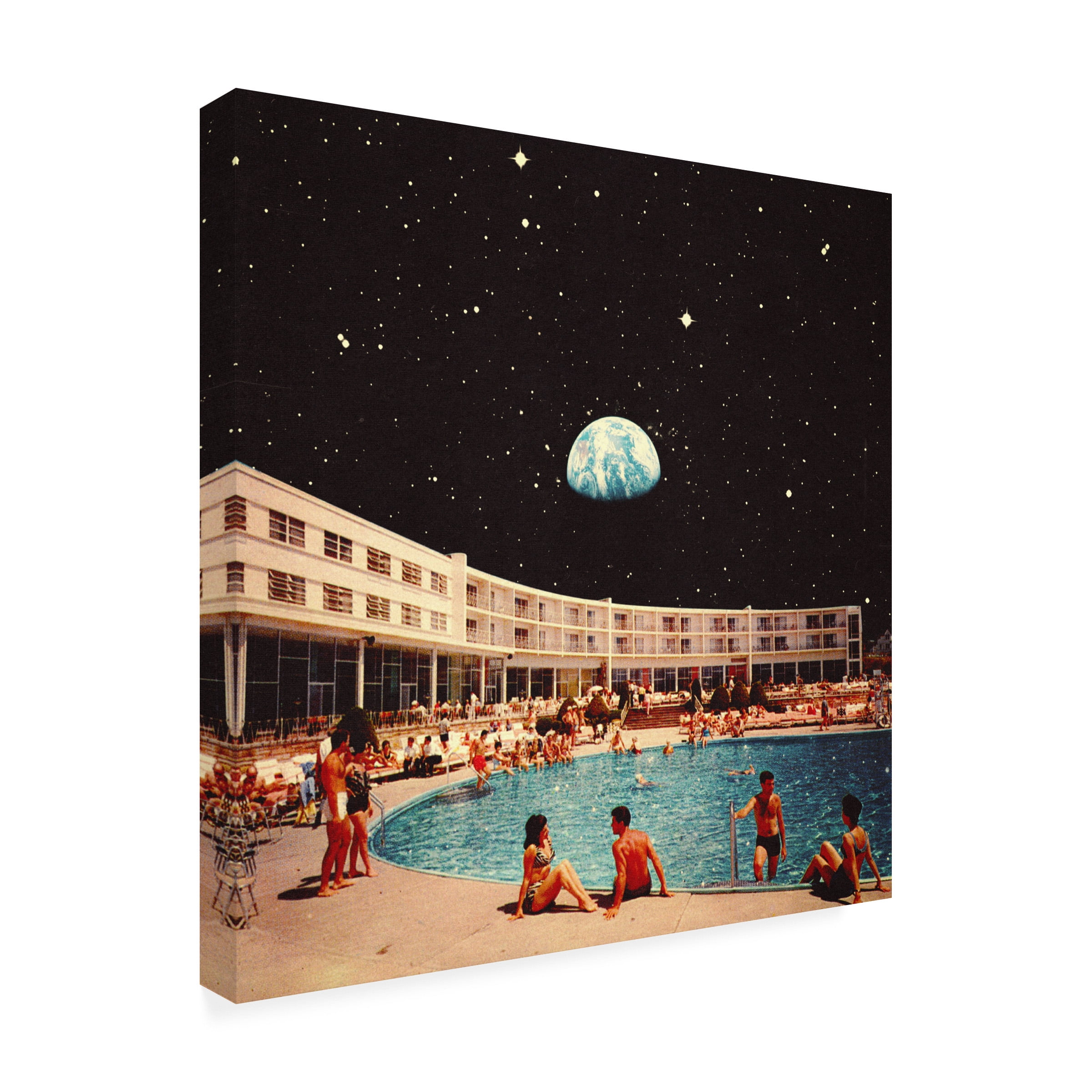 Taudalpoi 'Lunar Pool' Canvas Art