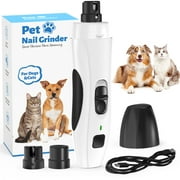 MASBRILL Pet Dog Nail Grinder 2-Speed Electric Rechargeable Pet Nail Trimmer Painless Paws for Small Medium Large Dogs & Cats