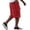 #01Red, variant on Men's Solid Corduroy Cargo Shorts Multi Pocket Elastic Drawstring Waist Relaxed Knee Length Streetwear Casual Workout Shorts