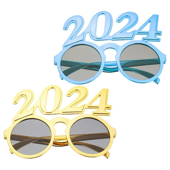 LIFKOME 2Set Funny Eyeglasses Assorted Color PC Party Decoration for Young Adults Celebrating