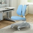 thumbnail image 2 of Topbuy Kids Study Chair w/Lockable Casters Adjustable Height for Growing Child Blue, 2 of 6