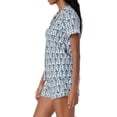 thumbnail image 3 of Womens Pajamas Set 2 Piece Button Down Monkey Shorts Set Y2k Preppy Loungewear Pjs, 3 of 5