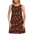 thumbnail image 1 of Fotbe Dancing African Women1 Vestido de Verano sin Mangas para Mujer – Vestido Midi Línea A, Estilo Camiseta Floral, Vestido Playero Casual y Fluido, 1 of 7