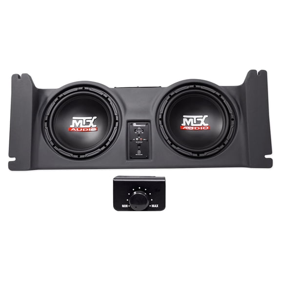 Dual 10" Powered MTX Subwoofers Sealed Sub Enclosure For 97-06 Jeep Wrangler TJ