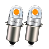Ruiandsion P13.5S Non-Polar LED Bulb,2-Pack, 24V 200LM 1600K Yellow Light for Flashlight Bike Camping Outdoor Emergency Light