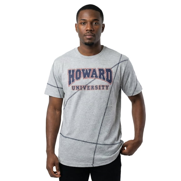 AACA Howard University Bison Mens Heavyweight T-Shirt Retro 90s HBCU Streetwear Contrast Stitch, Gray