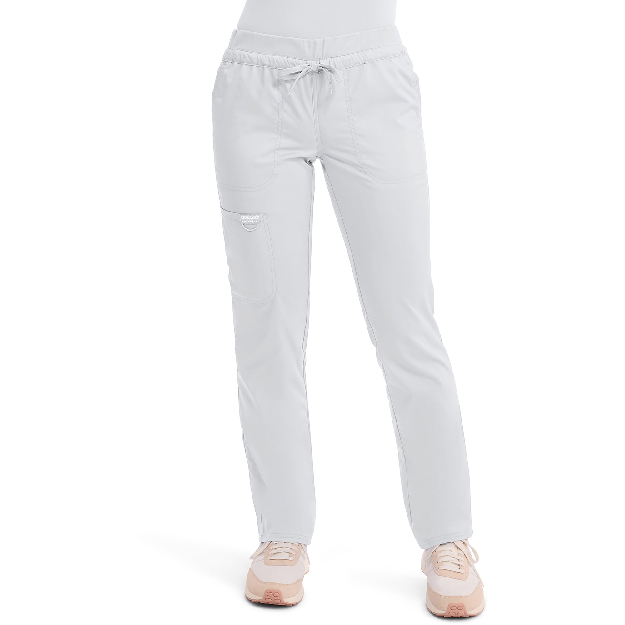 Cherokee Workwear Revolution Women's Scrubs Pant Mid Rise Tapered Leg Drawstring WW105