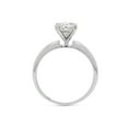 thumbnail image 5 of 3/4 Carat Round Shaped Lab Created Moissanite Diamond Solitaire Engagement Promise Wedding Ring for Womens in 18k White Gold Plated 925 Sterling Silver (0.75 Cttw, G-H/VVS1) Jewelry for Gift Size-9, 5 of 8
