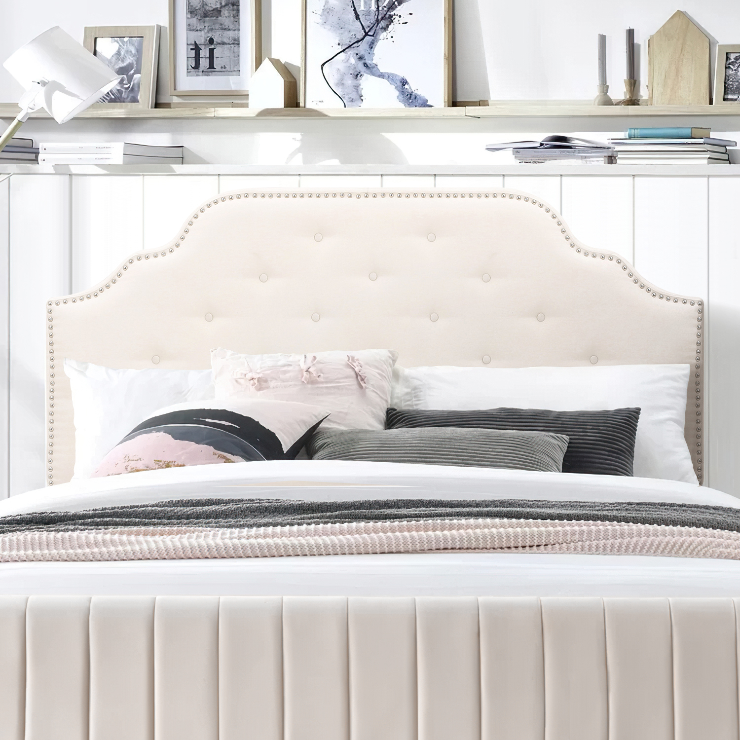 Headboards for Full Beds and Queen Beds, Upholstered Headboard with
