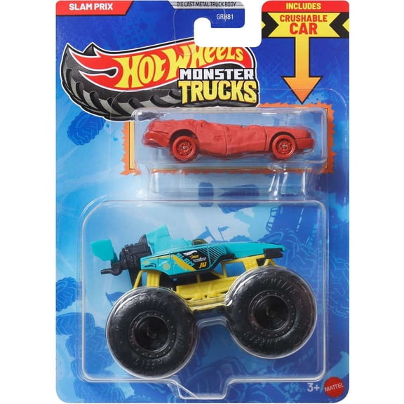 Hot Wheels Monster Trucks Slam Prix Diecast Car