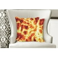thumbnail image 4 of Ambesonne Orange Throw Pillow Cover 2 Pack, Hot Warm Colored Lava Form, 24", Orange and Yellow, 4 of 6