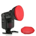 thumbnail image 1 of Uxcell 6.3" x 6.3" Soft Mini Flash Diffuser Cap, 2 Pack Universal Elastic Flash Diffuser Cover for Nikon DSLR Camera Flashlight, Red, 1 of 6
