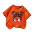 thumbnail image 2 of Cute Shirts for Girls Round Neck Fashion Short Sleeve Tee for Toddler Cute Printed Tee for Boys & Girls 130（8-9Y）, 2 of 5