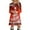 Watermelon Red, variant on XDZJLR Christmas Dresses For Women Xmas Swing Mini Dress Xmas Print Casual Dresses Black L