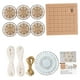 thumbnail image 3 of Juego de manualidades con rodajas de madera, círculos de madera redondos con cuerda para árbol de Navidad Set B, 3 of 9