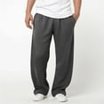 thumbnail image 5 of Loose Sweatpants For Men Black Sweatpants Baggy Men's Drawstring Waist Straight Wide Leg Baggy Pants Workout Athletic Sweatpants with Pocket, 5 of 6
