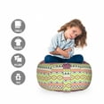 thumbnail image 2 of Aztec Storage Toy Bag Chair, Colorful Geometric Mexican Pattern Horizontal Stripes, Stuffed Animal Organizer Washable Bag, Small Size, Multicolor, by Ambesonne, 2 of 3