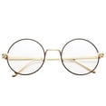 thumbnail image 3 of Gafas Pro Acme Retro con montura redonda de metal y lente transparente, color dorado, 3 of 5