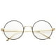 thumbnail image 3 of Gafas Pro Acme Retro con montura redonda de metal y lente transparente, color dorado, 3 of 5