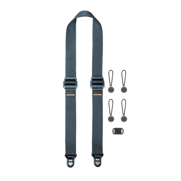Peak Design Slide Lite Camera Strap, Ocean, Configurable as a Sling, Neck or Shoulder Strap, Quick Release and Connection, Smooth and Grippy Side, Ca