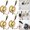 Gold, variant on No-Drill Suction Cup Twin Hooks, Stainless Steel Waterproof Heavy Duty Hooks for Bathroom, Shower, Kitchen, Mirrors - 4 Pack Gold