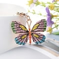 thumbnail image 5 of Ludlz Women Stylish Multicolor Butterfly Rhinestones Keychain Key Ring Bag Ornament, 5 of 8