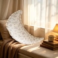 thumbnail image 5 of Btomtd Crescent Body Pillows for Side Sleepers, 31.5 Inch Long Bolster with Ruffled Edge, Leg Waist Support, Removable Cover, C, 5 of 6