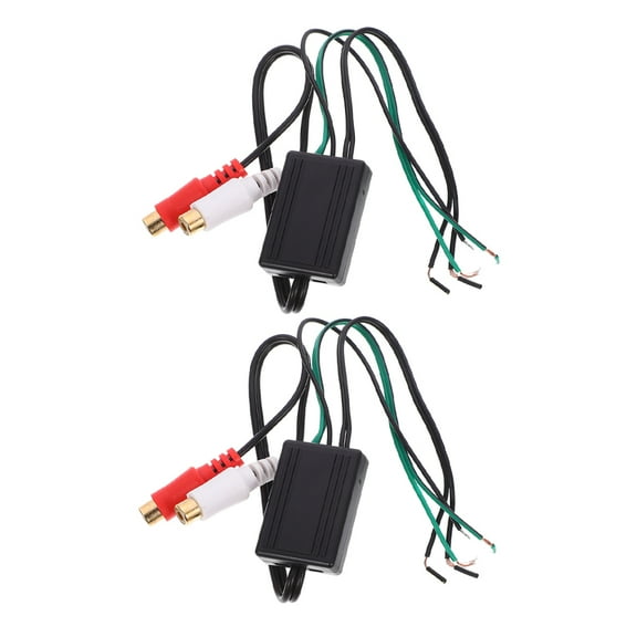 2pcs Audio Adapter Cable Line Output Converter for Subwoofer High to Out Converter