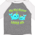thumbnail image 4 of Inktastic My Sister Loves Me- Cute Narwhal Boys or Girls Long Sleeve Baby Bodysuit, 4 of 5