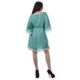 thumbnail image 4 of Moomaya Robe d'Été pour Femmes, Grande Taille, Kimono Aguichant Imprimé, Mini-Robe, 4 of 6