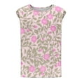 thumbnail image 4 of Womens Floral Print Tank Tops Loose Casual Summer Tops Crew Neck Basic Sleeveless Shirts Trendy 2025, 4 of 5