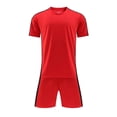 thumbnail image 4 of UFOUND Men Sportswear Sets Short Sleeve Shirts Shorts Workout Sets Football Gym Active Athletic Basketball Clothes Outfits, 4 of 5