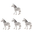 thumbnail image 4 of MLINS 4pcs Carving Zebra Statue Wooden Carved Animal Figurine Wood Carved Animal Decoration, 4 of 8